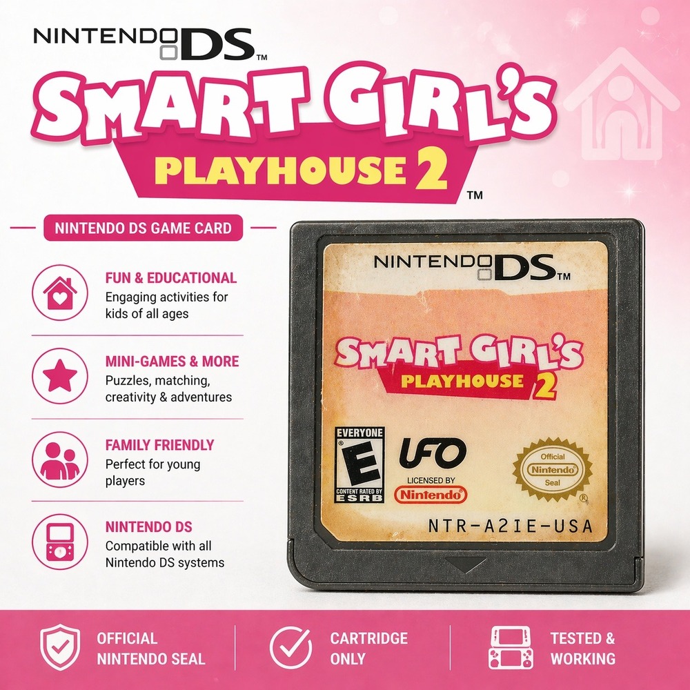 Smart Girls Playhouse Nintendo DS Game‎ Cartridge NTR-A2IE-USA UFO Interactive